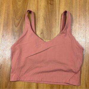 Lululemon Athletica Coral V-Neck Crop Top Size 8